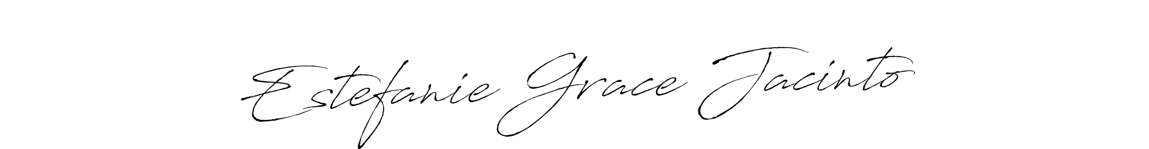 Antro_Vectra is a professional signature style that is perfect for those who want to add a touch of class to their signature. It is also a great choice for those who want to make their signature more unique. Get Estefanie Grace Jacinto name to fancy signature for free. Estefanie Grace Jacinto signature style 6 images and pictures png