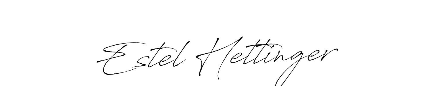 Make a beautiful signature design for name Estel Hettinger. With this signature (Antro_Vectra) style, you can create a handwritten signature for free. Estel Hettinger signature style 6 images and pictures png