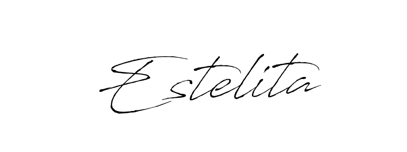 Estelita stylish signature style. Best Handwritten Sign (Antro_Vectra) for my name. Handwritten Signature Collection Ideas for my name Estelita. Estelita signature style 6 images and pictures png