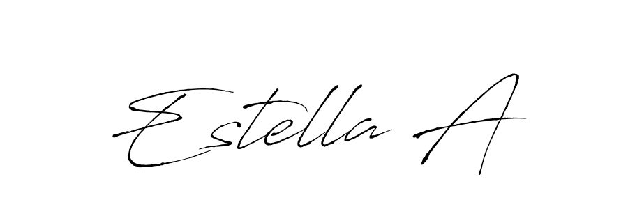 Design your own signature with our free online signature maker. With this signature software, you can create a handwritten (Antro_Vectra) signature for name Estella A. Estella A signature style 6 images and pictures png