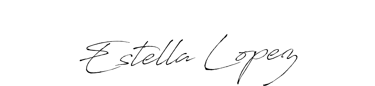 Use a signature maker to create a handwritten signature online. With this signature software, you can design (Antro_Vectra) your own signature for name Estella Lopez. Estella Lopez signature style 6 images and pictures png