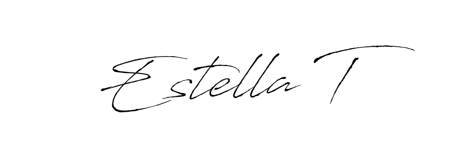 You should practise on your own different ways (Antro_Vectra) to write your name (Estella T) in signature. don't let someone else do it for you. Estella T signature style 6 images and pictures png
