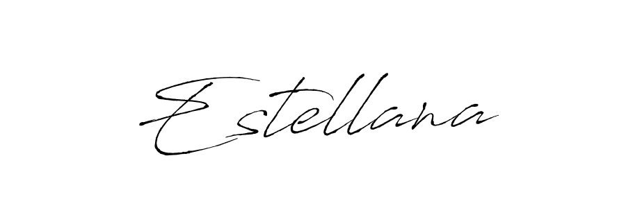 How to make Estellana name signature. Use Antro_Vectra style for creating short signs online. This is the latest handwritten sign. Estellana signature style 6 images and pictures png