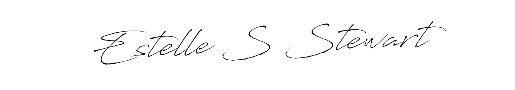 Make a beautiful signature design for name Estelle S Stewart. With this signature (Antro_Vectra) style, you can create a handwritten signature for free. Estelle S Stewart signature style 6 images and pictures png