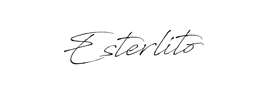 Also we have Esterlito name is the best signature style. Create professional handwritten signature collection using Antro_Vectra autograph style. Esterlito signature style 6 images and pictures png