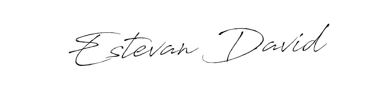 The best way (Antro_Vectra) to make a short signature is to pick only two or three words in your name. The name Estevan David include a total of six letters. For converting this name. Estevan David signature style 6 images and pictures png