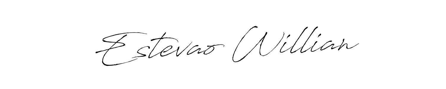 Make a beautiful signature design for name Estevao Willian. With this signature (Antro_Vectra) style, you can create a handwritten signature for free. Estevao Willian signature style 6 images and pictures png