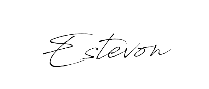 Make a beautiful signature design for name Estevon. With this signature (Antro_Vectra) style, you can create a handwritten signature for free. Estevon signature style 6 images and pictures png