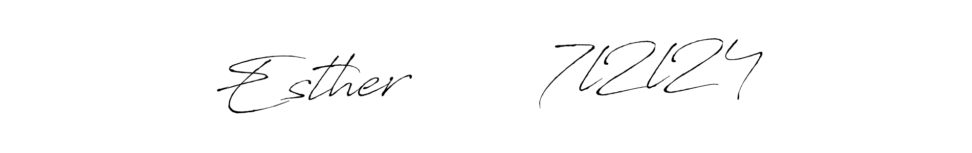 You should practise on your own different ways (Antro_Vectra) to write your name (Esther       7l2l24) in signature. don't let someone else do it for you. Esther       7l2l24 signature style 6 images and pictures png