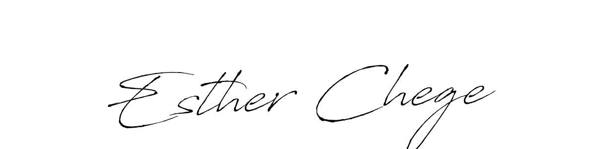 The best way (Antro_Vectra) to make a short signature is to pick only two or three words in your name. The name Esther Chege include a total of six letters. For converting this name. Esther Chege signature style 6 images and pictures png