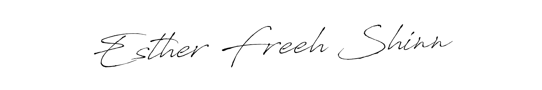 How to make Esther Freeh Shinn name signature. Use Antro_Vectra style for creating short signs online. This is the latest handwritten sign. Esther Freeh Shinn signature style 6 images and pictures png