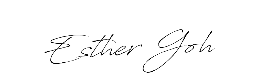 The best way (Antro_Vectra) to make a short signature is to pick only two or three words in your name. The name Esther Goh include a total of six letters. For converting this name. Esther Goh signature style 6 images and pictures png