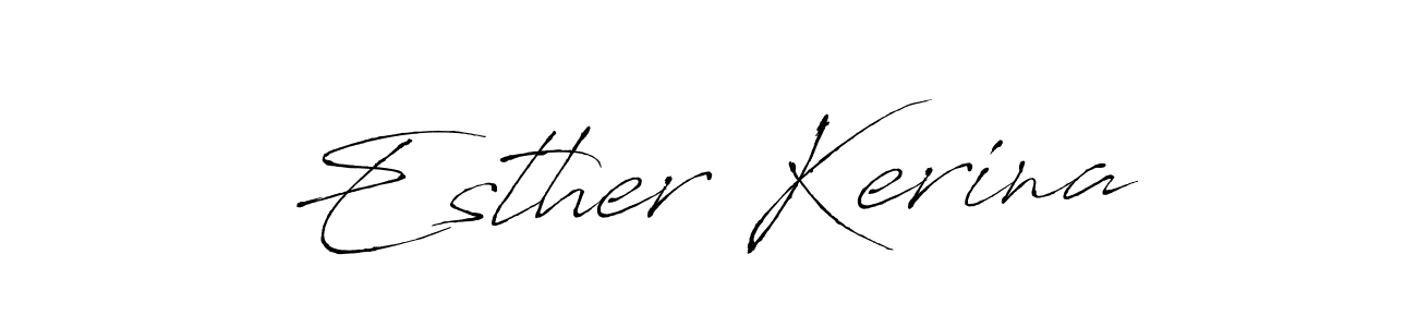 Use a signature maker to create a handwritten signature online. With this signature software, you can design (Antro_Vectra) your own signature for name Esther Kerina. Esther Kerina signature style 6 images and pictures png