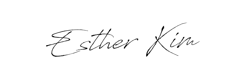 Make a beautiful signature design for name Esther Kim. With this signature (Antro_Vectra) style, you can create a handwritten signature for free. Esther Kim signature style 6 images and pictures png