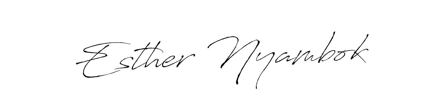 This is the best signature style for the Esther Nyambok name. Also you like these signature font (Antro_Vectra). Mix name signature. Esther Nyambok signature style 6 images and pictures png