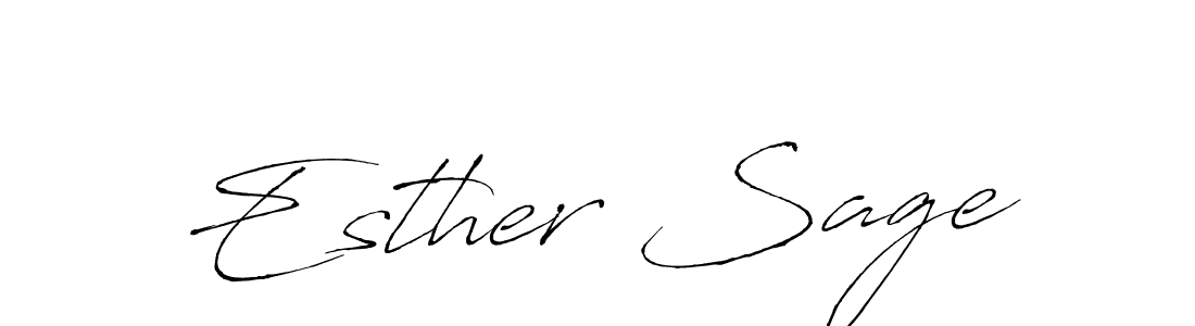 Use a signature maker to create a handwritten signature online. With this signature software, you can design (Antro_Vectra) your own signature for name Esther Sage. Esther Sage signature style 6 images and pictures png