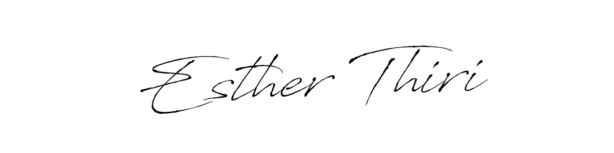 How to make Esther Thiri signature? Antro_Vectra is a professional autograph style. Create handwritten signature for Esther Thiri name. Esther Thiri signature style 6 images and pictures png