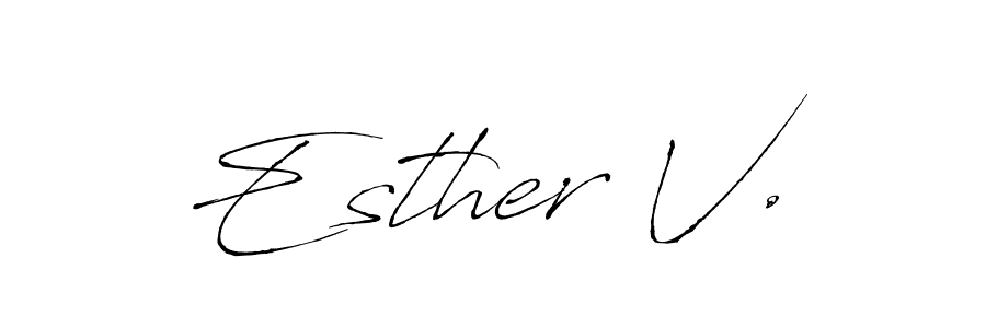 Once you've used our free online signature maker to create your best signature Antro_Vectra style, it's time to enjoy all of the benefits that Esther V. name signing documents. Esther V. signature style 6 images and pictures png