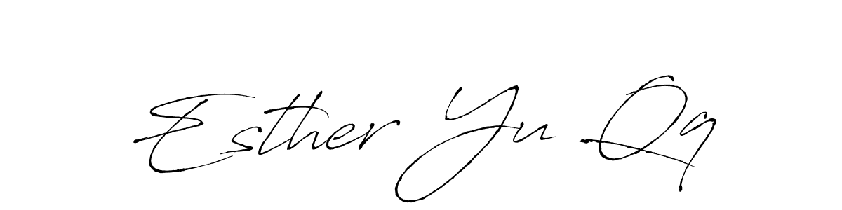 Esther Yu Qq stylish signature style. Best Handwritten Sign (Antro_Vectra) for my name. Handwritten Signature Collection Ideas for my name Esther Yu Qq. Esther Yu Qq signature style 6 images and pictures png