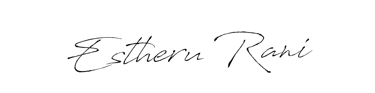 Similarly Antro_Vectra is the best handwritten signature design. Signature creator online .You can use it as an online autograph creator for name Estheru Rani. Estheru Rani signature style 6 images and pictures png