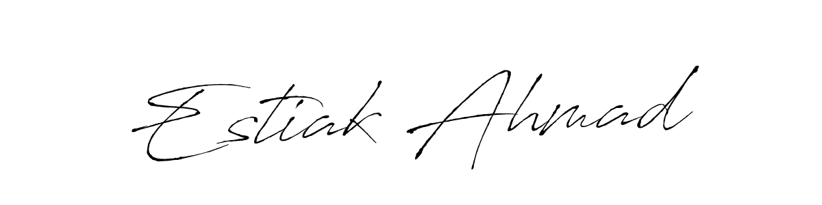 Estiak Ahmad stylish signature style. Best Handwritten Sign (Antro_Vectra) for my name. Handwritten Signature Collection Ideas for my name Estiak Ahmad. Estiak Ahmad signature style 6 images and pictures png