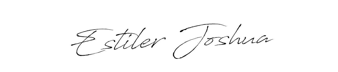 The best way (Antro_Vectra) to make a short signature is to pick only two or three words in your name. The name Estiler Joshua include a total of six letters. For converting this name. Estiler Joshua signature style 6 images and pictures png