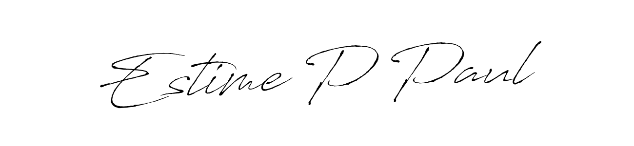 Create a beautiful signature design for name Estime P Paul. With this signature (Antro_Vectra) fonts, you can make a handwritten signature for free. Estime P Paul signature style 6 images and pictures png