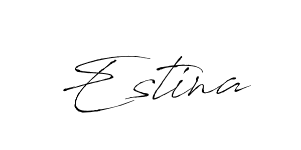 Make a beautiful signature design for name Estina. With this signature (Antro_Vectra) style, you can create a handwritten signature for free. Estina signature style 6 images and pictures png