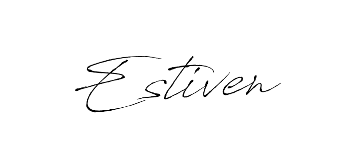Make a beautiful signature design for name Estiven. With this signature (Antro_Vectra) style, you can create a handwritten signature for free. Estiven signature style 6 images and pictures png