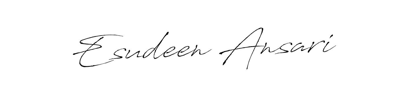 Also we have Esudeen Ansari name is the best signature style. Create professional handwritten signature collection using Antro_Vectra autograph style. Esudeen Ansari signature style 6 images and pictures png