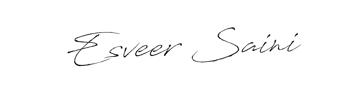 How to make Esveer Saini name signature. Use Antro_Vectra style for creating short signs online. This is the latest handwritten sign. Esveer Saini signature style 6 images and pictures png