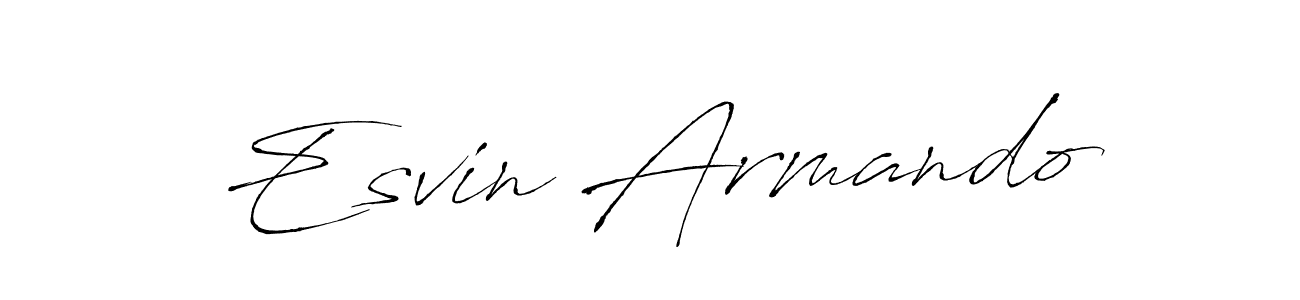 Use a signature maker to create a handwritten signature online. With this signature software, you can design (Antro_Vectra) your own signature for name Esvin Armando. Esvin Armando signature style 6 images and pictures png