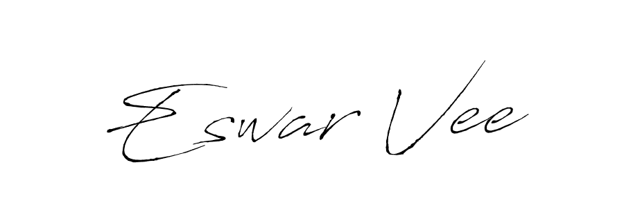 Eswar Vee stylish signature style. Best Handwritten Sign (Antro_Vectra) for my name. Handwritten Signature Collection Ideas for my name Eswar Vee. Eswar Vee signature style 6 images and pictures png