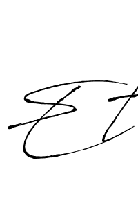 Create a beautiful signature design for name Et. With this signature (Antro_Vectra) fonts, you can make a handwritten signature for free. Et signature style 6 images and pictures png