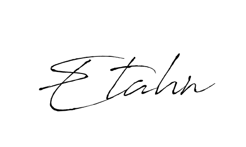 Antro_Vectra is a professional signature style that is perfect for those who want to add a touch of class to their signature. It is also a great choice for those who want to make their signature more unique. Get Etahn name to fancy signature for free. Etahn signature style 6 images and pictures png