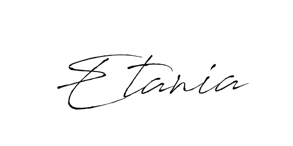 How to make Etania name signature. Use Antro_Vectra style for creating short signs online. This is the latest handwritten sign. Etania signature style 6 images and pictures png