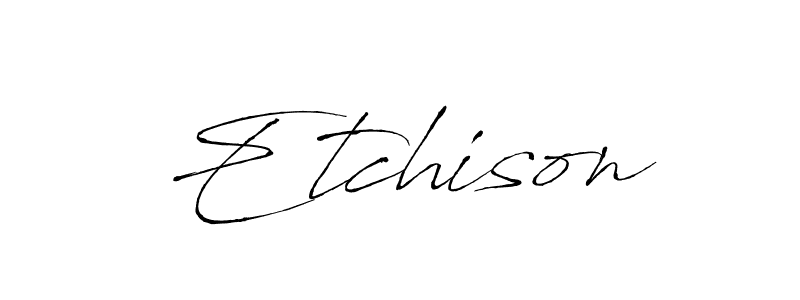 Etchison stylish signature style. Best Handwritten Sign (Antro_Vectra) for my name. Handwritten Signature Collection Ideas for my name Etchison. Etchison signature style 6 images and pictures png