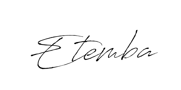 Similarly Antro_Vectra is the best handwritten signature design. Signature creator online .You can use it as an online autograph creator for name Etemba. Etemba signature style 6 images and pictures png
