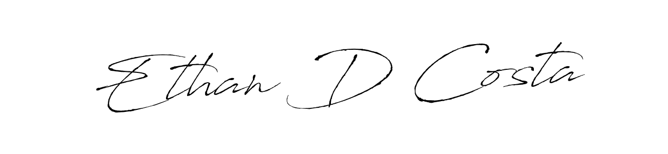 Ethan D Costa stylish signature style. Best Handwritten Sign (Antro_Vectra) for my name. Handwritten Signature Collection Ideas for my name Ethan D Costa. Ethan D Costa signature style 6 images and pictures png