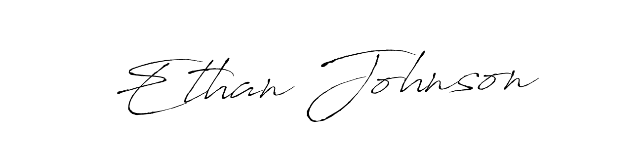 Make a beautiful signature design for name Ethan Johnson. With this signature (Antro_Vectra) style, you can create a handwritten signature for free. Ethan Johnson signature style 6 images and pictures png