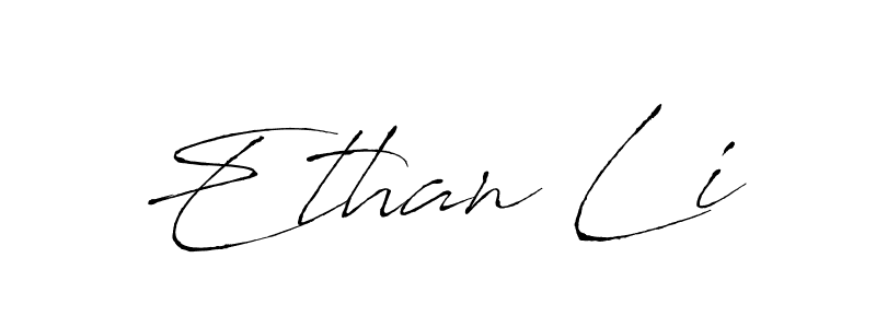 How to make Ethan Li signature? Antro_Vectra is a professional autograph style. Create handwritten signature for Ethan Li name. Ethan Li signature style 6 images and pictures png