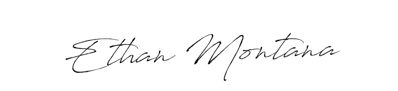 Make a beautiful signature design for name Ethan Montana. With this signature (Antro_Vectra) style, you can create a handwritten signature for free. Ethan Montana signature style 6 images and pictures png