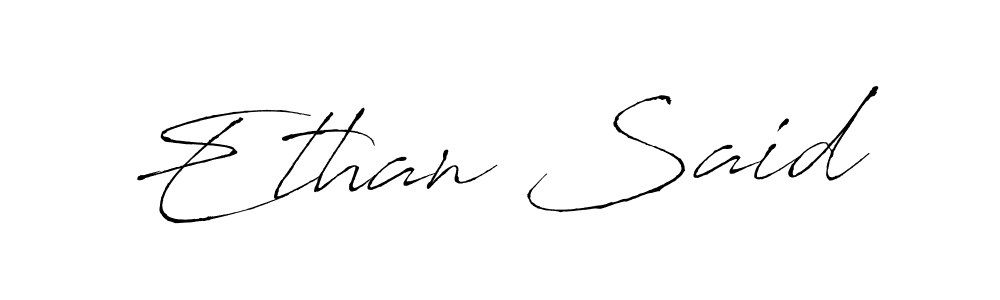 Design your own signature with our free online signature maker. With this signature software, you can create a handwritten (Antro_Vectra) signature for name Ethan Said. Ethan Said signature style 6 images and pictures png