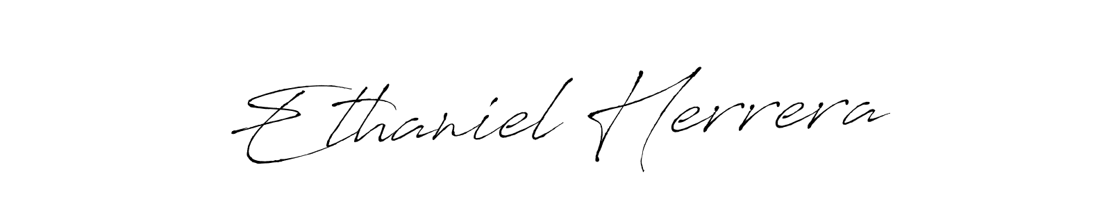 Make a beautiful signature design for name Ethaniel Herrera. With this signature (Antro_Vectra) style, you can create a handwritten signature for free. Ethaniel Herrera signature style 6 images and pictures png