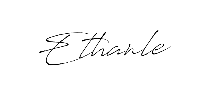 Make a beautiful signature design for name Ethanle. With this signature (Antro_Vectra) style, you can create a handwritten signature for free. Ethanle signature style 6 images and pictures png