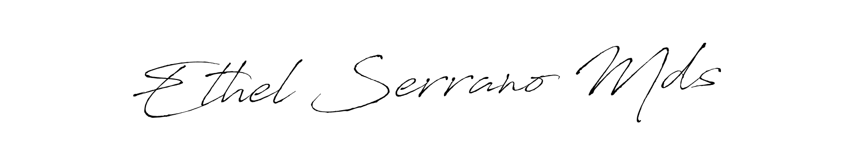 Use a signature maker to create a handwritten signature online. With this signature software, you can design (Antro_Vectra) your own signature for name Ethel Serrano Mds. Ethel Serrano Mds signature style 6 images and pictures png