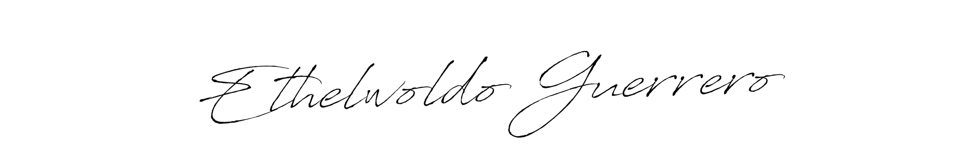 Make a beautiful signature design for name Ethelwoldo Guerrero. With this signature (Antro_Vectra) style, you can create a handwritten signature for free. Ethelwoldo Guerrero signature style 6 images and pictures png