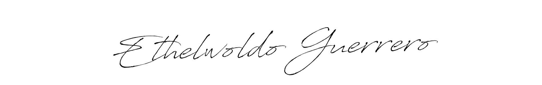 Make a beautiful signature design for name Ethelwoldo Guerrero. With this signature (Antro_Vectra) style, you can create a handwritten signature for free. Ethelwoldo Guerrero signature style 6 images and pictures png