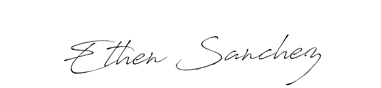 How to make Ethen Sanchez name signature. Use Antro_Vectra style for creating short signs online. This is the latest handwritten sign. Ethen Sanchez signature style 6 images and pictures png