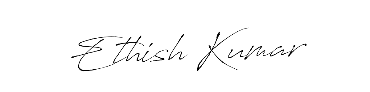 Design your own signature with our free online signature maker. With this signature software, you can create a handwritten (Antro_Vectra) signature for name Ethish Kumar. Ethish Kumar signature style 6 images and pictures png